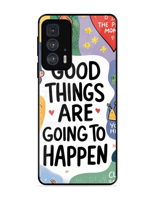 Uplifting Scribbles Glossy Soft Edge Case for Motorola Edge 20 Pro