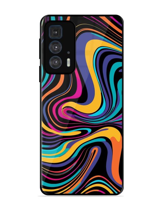 Psychedelic Swirl Glossy Soft Edge Case for Motorola Edge 20 Pro Chachhi