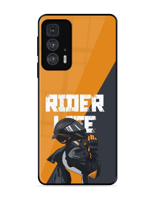 Ride Never Ends Glossy Soft Edge Case for Motorola Edge 20 Pro Chachhi