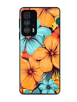 Tropical Bloom Glossy Soft Edge Case for Motorola Edge 20 Pro