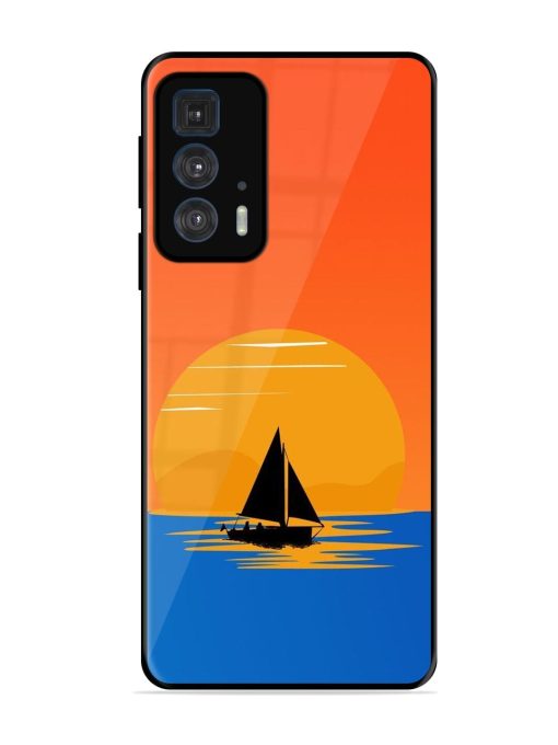 Sunset Sail Glossy Soft Edge Case for Motorola Edge 20 Pro