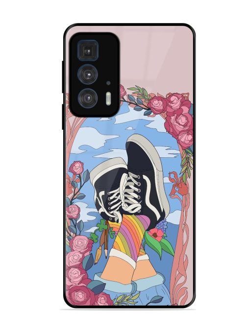 Floral Fantasy Glossy Soft Edge Case for Motorola Edge 20 Pro
