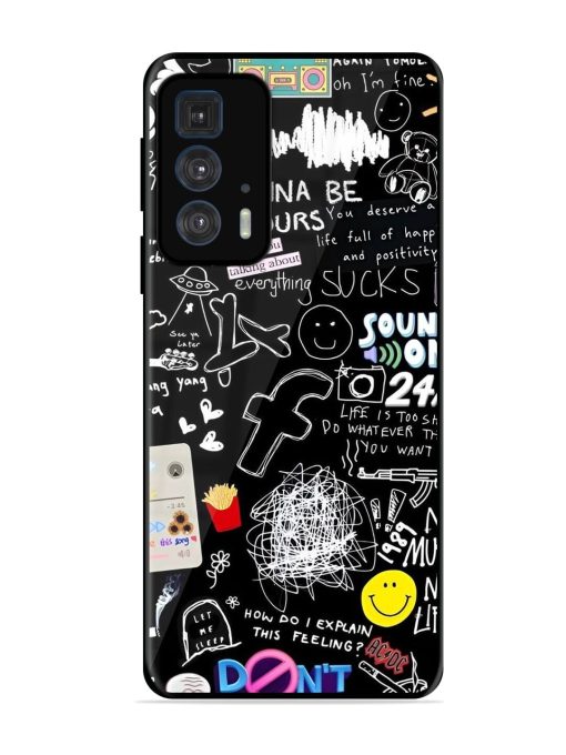 Doodle Diary Glossy Soft Edge Case for Motorola Edge 20 Pro Chachhi