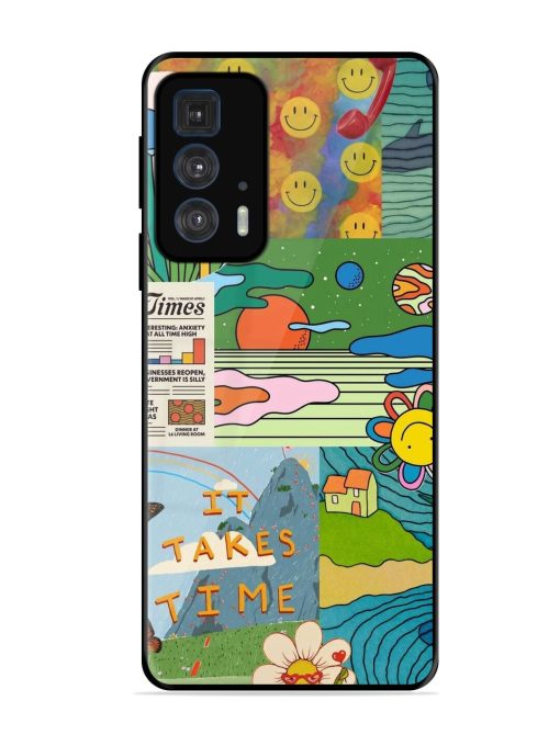 Groovy Vibes Glossy Soft Edge Case for Motorola Edge 20 Pro Chachhi