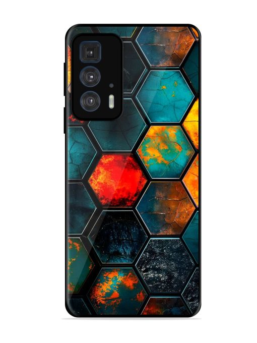 Hexagon Hive Glossy Soft Edge Case for Motorola Edge 20 Pro Chachhi