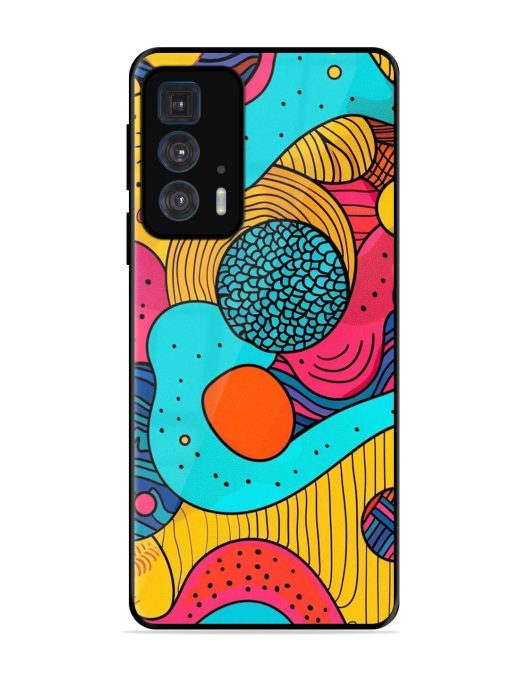 Psychedelic Patterns Glossy Soft Edge Case for Motorola Edge 20 Pro Chachhi