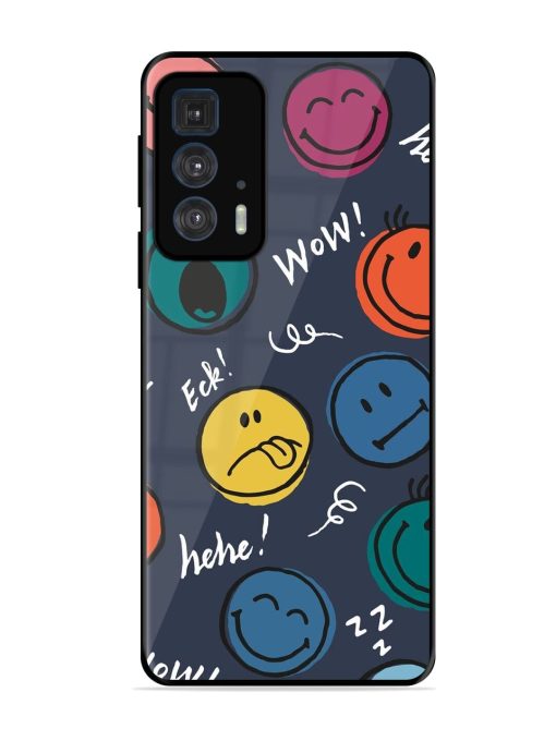 Emoticon Parade Glossy Soft Edge Case for Motorola Edge 20 Pro Chachhi