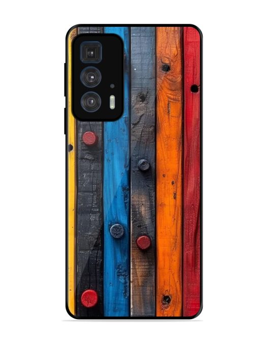 Rainbow Plank Glossy Soft Edge Case for Motorola Edge 20 Pro