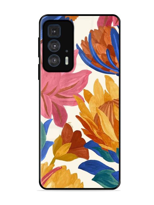 Blooming Tapestry Glossy Soft Edge Case for Motorola Edge 20 Pro Chachhi