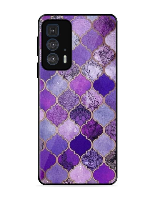 Purple Mosaic Magic Glossy Soft Edge Case for Motorola Edge 20 Pro