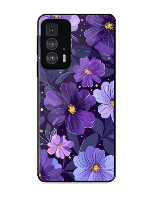 Purple Paradise Glossy Soft Edge Case for Motorola Edge 20 Pro Chachhi