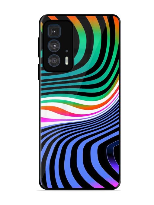 Psychedelic Waves Glossy Soft Edge Case for Motorola Edge 20 Pro Chachhi