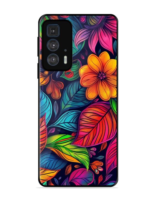 Rainbow Of Blooms Glossy Soft Edge Case for Motorola Edge 20 Pro Chachhi