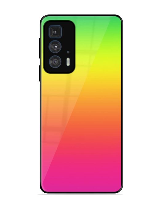 Rainbow Gradient Glossy Soft Edge Case for Motorola Edge 20 Pro Chachhi