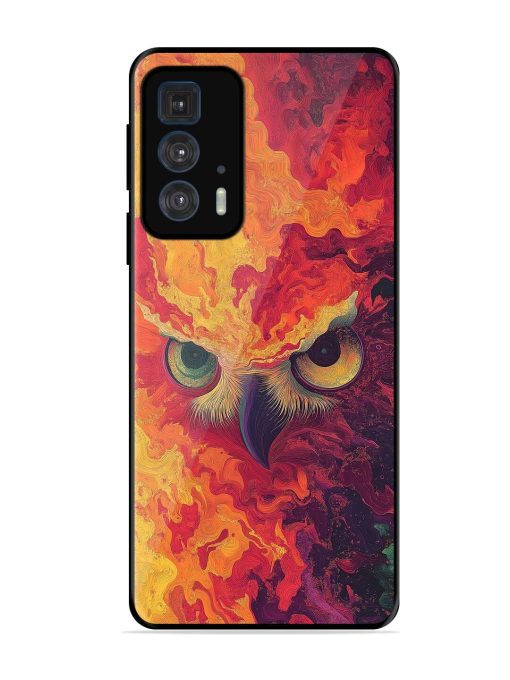 Fiery Owl Glossy Soft Edge Case for Motorola Edge 20 Pro Chachhi