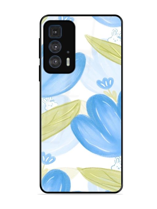 Bunny'S Blue Garden Glossy Soft Edge Case for Motorola Edge 20 Pro Chachhi