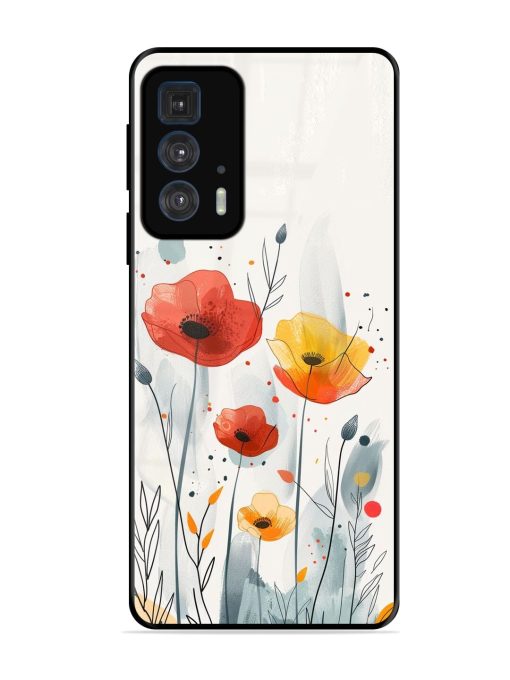 Poppy Fields Glossy Soft Edge Case for Motorola Edge 20 Pro Chachhi