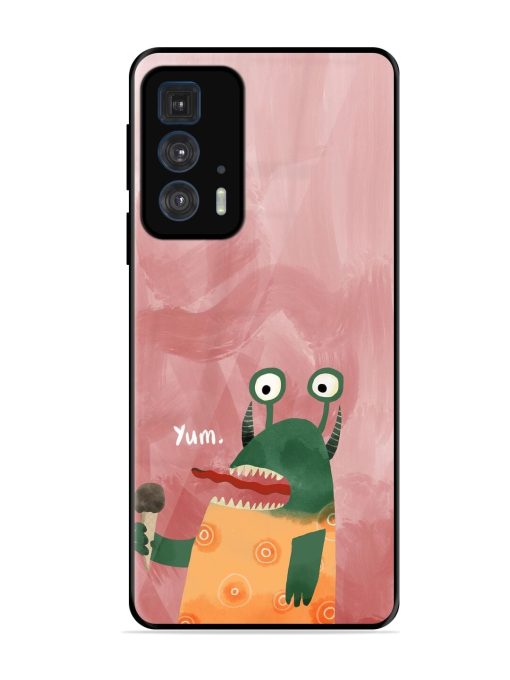 Hungry Monster Glossy Soft Edge Case for Motorola Edge 20 Pro Chachhi