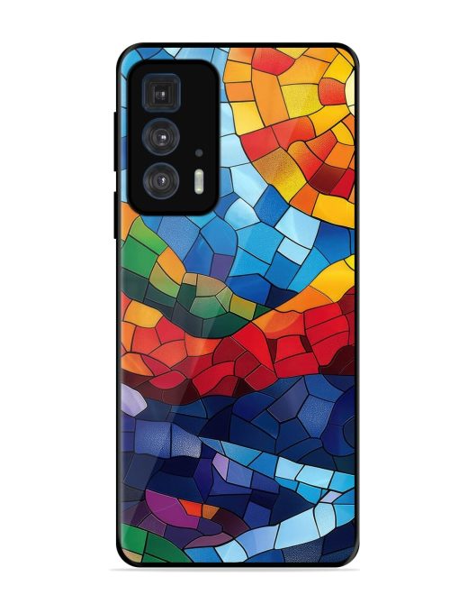 Mosaic Sunset Glossy Soft Edge Case for Motorola Edge 20 Pro Chachhi