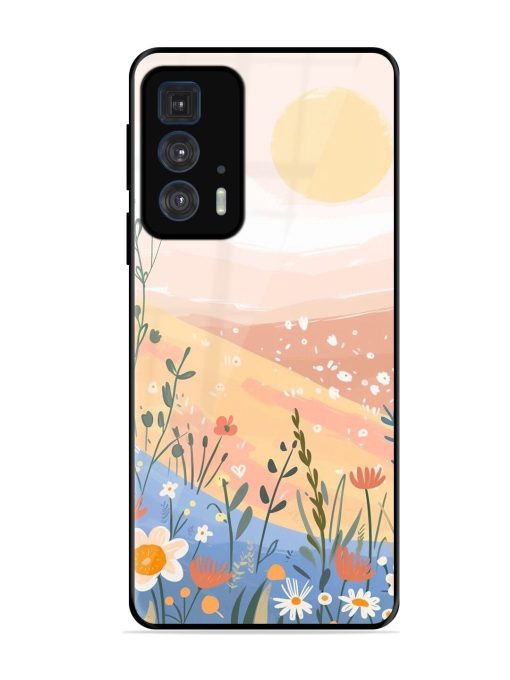 Golden Hour Blooms Glossy Soft Edge Case for Motorola Edge 20 Pro Chachhi