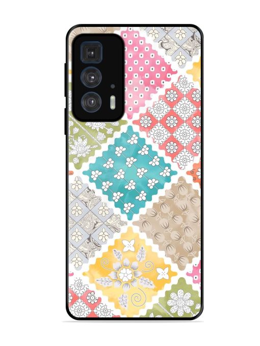 Patchwork Dreamscape Glossy Soft Edge Case for Motorola Edge 20 Pro Chachhi