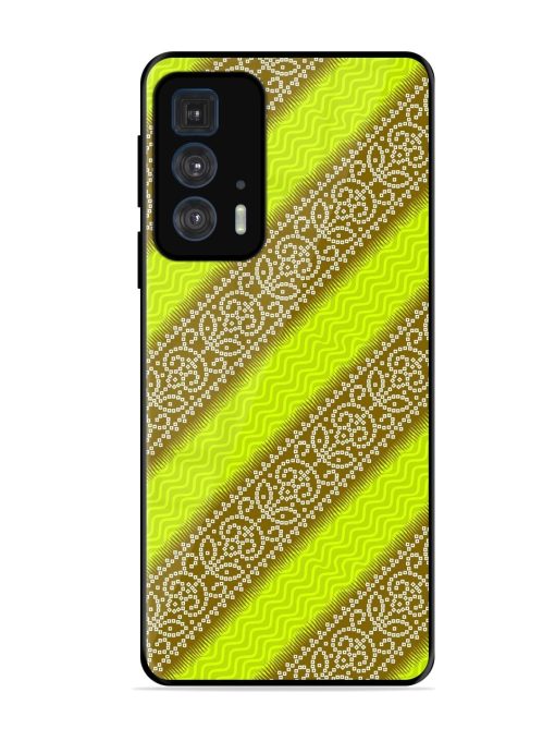 Golden Bandana Bliss Glossy Soft Edge Case for Motorola Edge 20 Pro