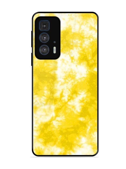 Golden Tie-Dye Twirl Glossy Soft Edge Case for Motorola Edge 20 Pro