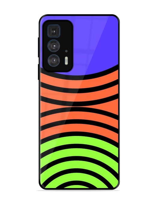 Psychedelic Stripe Symphony Glossy Soft Edge Case for Motorola Edge 20 Pro Chachhi