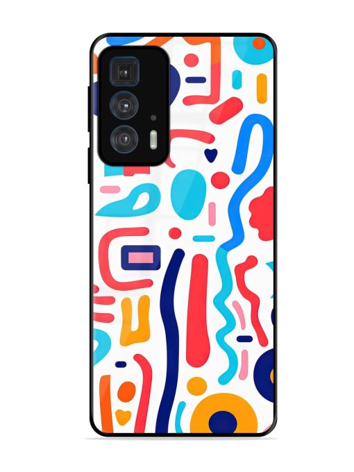 Whimsical Doodle Chaos Glossy Soft Edge Case for Motorola Edge 20 Pro Chachhi