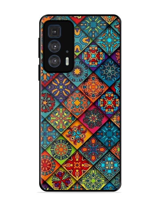 Patchwork Mandala Mosaic Glossy Soft Edge Case for Motorola Edge 20 Pro Chachhi