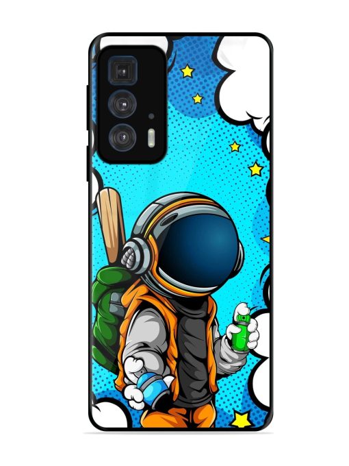 Space Graffiti Artist Glossy Soft Edge Case for Motorola Edge 20 Pro