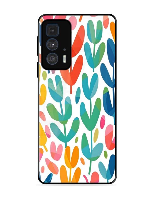 Rainbow Of Blooms Glossy Soft Edge Case for Motorola Edge 20 Pro Chachhi