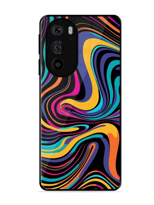 Psychedelic Swirl Glossy Soft Edge Case for Motorola Edge 30 Pro Chachhi