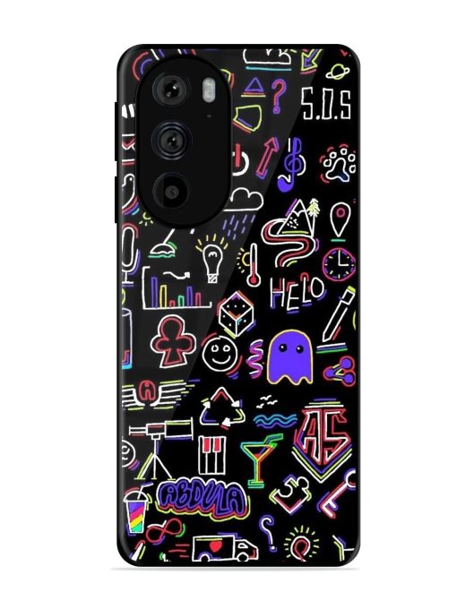 Neon Doodle Glossy Soft Edge Case for Motorola Edge 30 Pro Chachhi