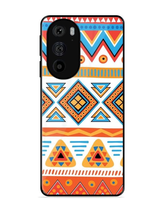 Vibrant Tribal Pattern Glossy Soft Edge Case for Motorola Edge 30 Pro Chachhi