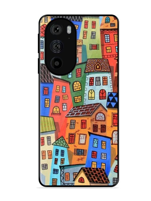 Rainbow House Glossy Soft Edge Case for Motorola Edge 30 Pro Chachhi