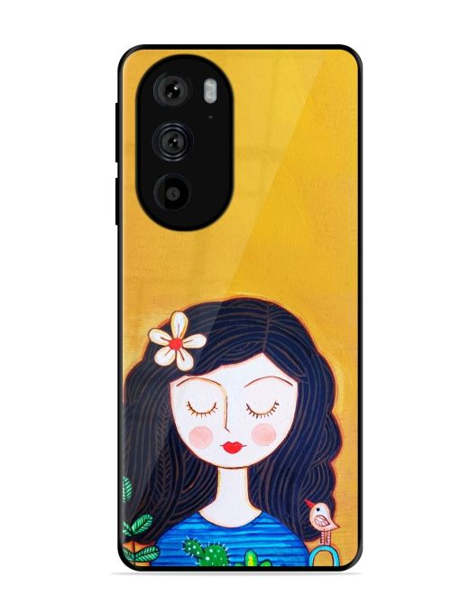 Girl Illustration Glossy Soft Edge Case for Motorola Edge 30 Pro Chachhi