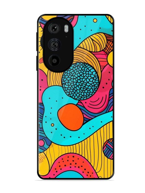 Psychedelic Patterns Glossy Soft Edge Case for Motorola Edge 30 Pro Chachhi