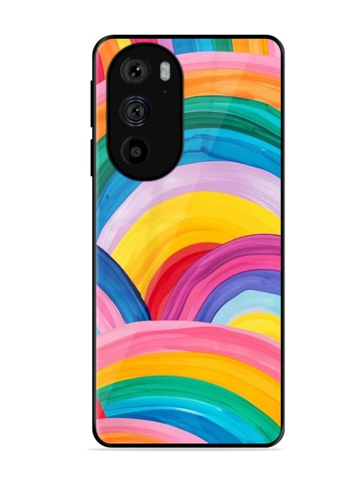 Rainbow Symphony Glossy Soft Edge Case for Motorola Edge 30 Pro Chachhi