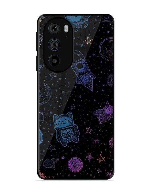 Cosmic Cat Chaos Glossy Soft Edge Case for Motorola Edge 30 Pro Chachhi