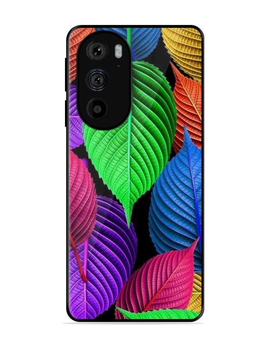 Rainbow Leaf Symphony Glossy Soft Edge Case for Motorola Edge 30 Pro Chachhi