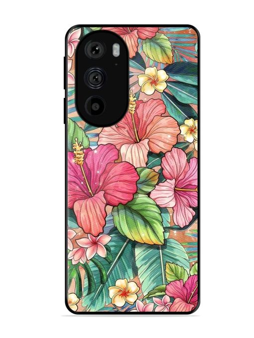 Tropical Tapestry Glossy Soft Edge Case for Motorola Edge 30 Pro Chachhi