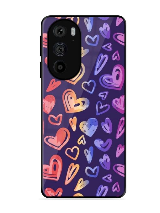 Rainbow Hearts Glossy Soft Edge Case for Motorola Edge 30 Pro Chachhi