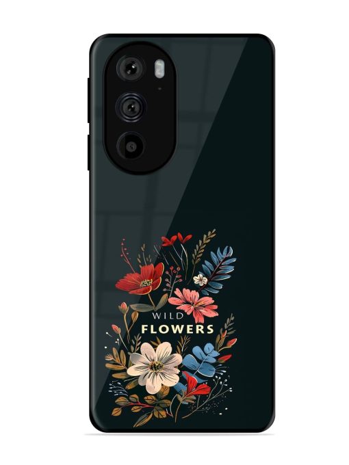 Dark Floral Glossy Soft Edge Case for Motorola Edge 30 Pro Chachhi