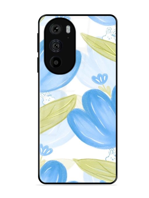 Bunny'S Blue Garden Glossy Soft Edge Case for Motorola Edge 30 Pro Chachhi