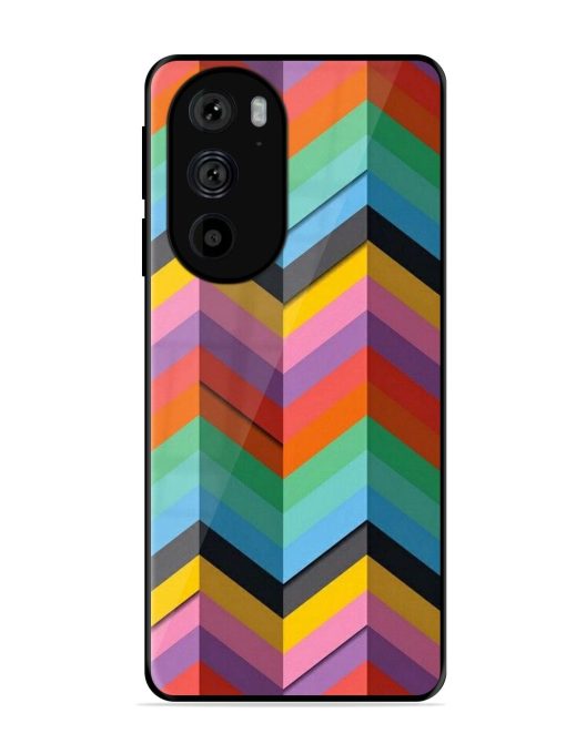 Colorful Zigzag Glossy Soft Edge Case for Motorola Edge 30 Pro Chachhi