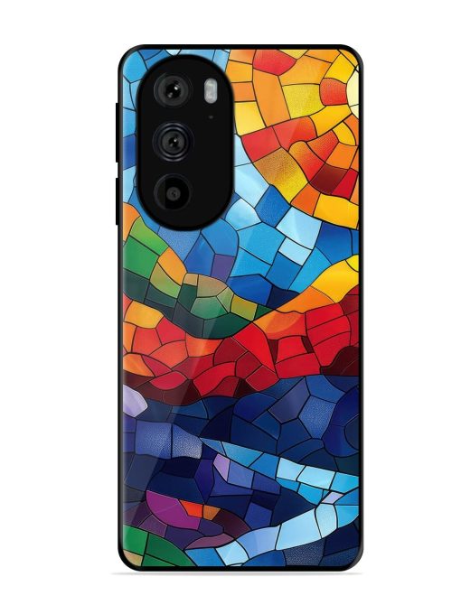 Mosaic Sunset Glossy Soft Edge Case for Motorola Edge 30 Pro