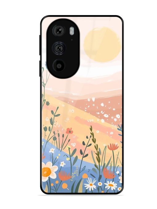 Golden Hour Blooms Glossy Soft Edge Case for Motorola Edge 30 Pro Chachhi