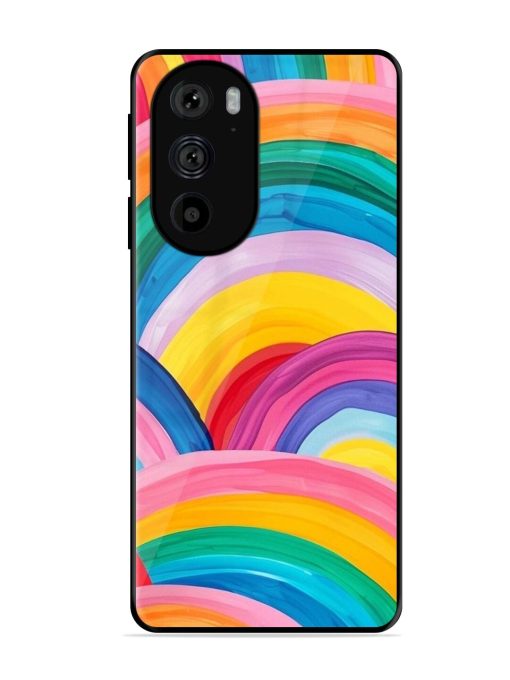 Rainbow Cascade Glossy Soft Edge Case for Motorola Edge 30 Pro Chachhi