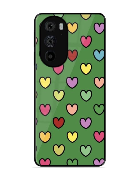 Rainbow Heart Parade Glossy Soft Edge Case for Motorola Edge 30 Pro Chachhi